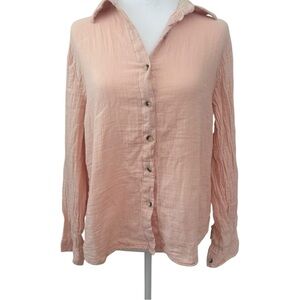 Elegant Blush Button-Down Shirt